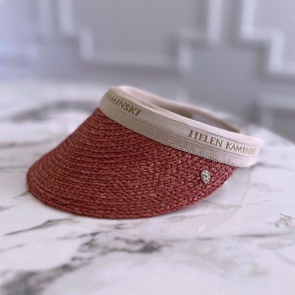 NWT - Helen Kaminski Bianca Visor - Pomelo w/ Natural Logo🍊👒